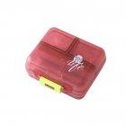 Mini Portable Pill Box Organizer Small Week First Aid Kit for Travel <span style='color:#F7840C'>wine</span> red