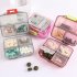Mini Portable Pill Box Organizer Small Week First Aid Kit for Travel gray