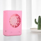 Mini Portable Pocket Fan Neck Hanging USB Charging Outdoor Fan Pink 4 inch