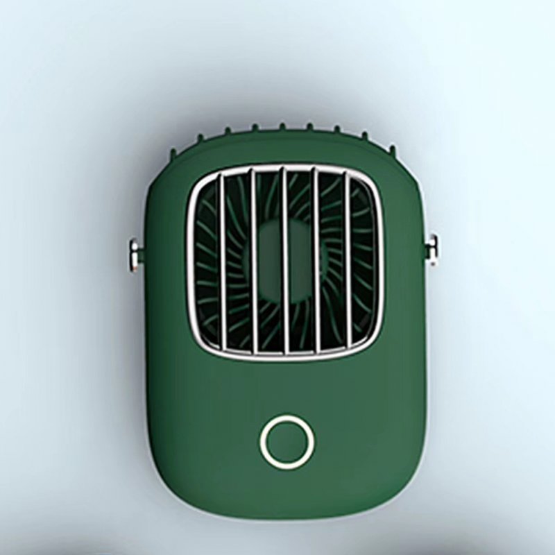 Mini Portable Pocket Fan USB Charging Outdoor Travel Neck Hanging Cooling Fan green_fan