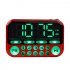 Mini Portable Radio Large Screen Handheld Digital FM USB TF MP3 Rechargeable Player Speaker red