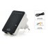 Mini Portable Wireless N Router with 2 4GHz frequency and two LAN Ports is powered via the wall socket