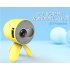 Mini Projector Kids 1080P High Definition LED Home Projector Portable yellow EU Plug