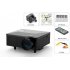 Mini Projector features 300 1 Contrast ratio  1 67 Million displayable colors  and many Input Terminals  AV VGA USB SD HDMI