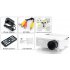 Mini Projector with a 400 1 contrast ratio  1 67 million displayable colors  20 to 80 inch projection size and 5 input terminals  AV  VGA  USB  SD and HDMI 