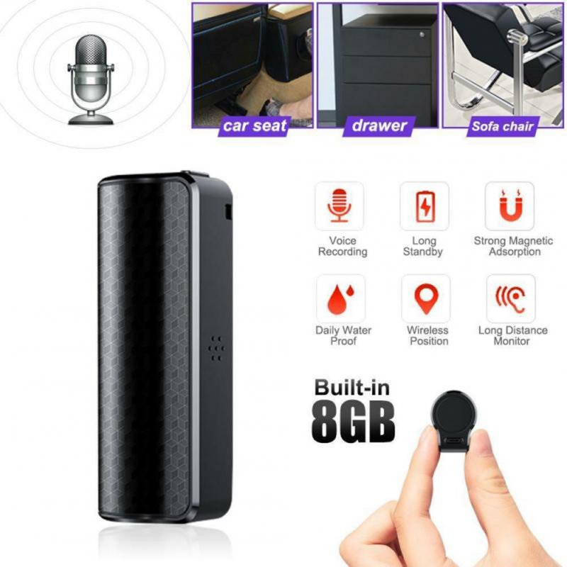 Mini Q70 8gb Digital Voice Recorder Wav 192kpbs Rechargeable Voice Recorder Mp3 Player Professional Noise Reduction black