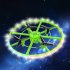 Mini RC Drone with LED Light Smart Altitude Hold Obstacle Avoidance Remote Control Quadcopter Green Foam