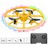 Mini RC Drone with LED Light Smart Altitude Hold Obstacle Avoidance Remote Control Quadcopter Yellow Foam