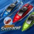 Mini Rc  Boat 5km h Radio Remote Controlled High Speed Ship With Led Light Palm boat Summer Water Toy Pool Toys Models Gifts Blue