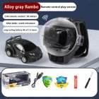 Mini Remote Control Car Watch Toys Usb Charging Electric Alloy Car Toys Birthday Gift For Boys Girls Metal Grey