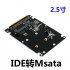 Mini SATA mSATA SSD to 44pin IDE Adapter with Case As 2 5  HDD black