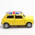 Mini Simulate the Union Flag Pattern Alloy Car Pull Back Door Opening Toy for Boys Box Packing  blue