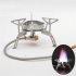 Mini Split Type Windproof Gas Stove for Outdoor Camping Picnic Fishing Silver