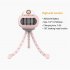 Mini Stroller Cooling Fan 3600mah Rechargeable 130 Degree Auto Rotation 4 Speeds Handheld Air Cooler Fan White