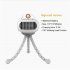 Mini Stroller Cooling Fan 3600mah Rechargeable 130 Degree Auto Rotation 4 Speeds Handheld Air Cooler Fan White