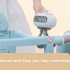Mini Stroller Cooling Fan 3600mah Rechargeable 130 Degree Auto Rotation 4 Speeds Handheld Air Cooler Fan White