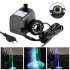 Mini Submersible Water Pump with LED Light for Aquariums KOI Fish Pond Fountain Waterfall British regulations