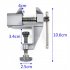 Mini Table Vice Bench Clamp Screw Vise Aluminium Alloy Machine Bench Screw Vise For DIY Craft Mould Fixed Repair Tool grey
