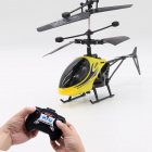Mini Two-channel Remote Control Aircraft Helicopter Rc Drone Model Children Educational Electric Toys yellow