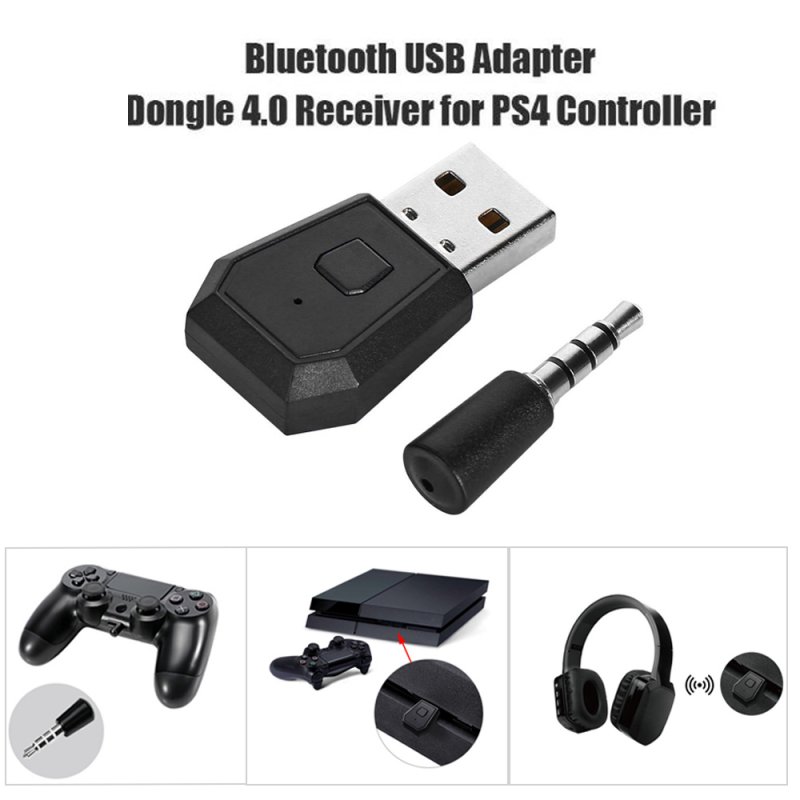 Mini USB Bluetooth Adapter 4.0 Adapter Dongle Receiver For PS4 Controller black