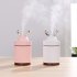Mini USB Humidifier Electric Air Diffuser with Night Light Fogger Mist Maker for Office Car White