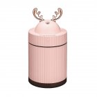 Mini USB Humidifier Electric Air Diffuser with Night Light Fogger Mist Maker for Office Car Coral pink
