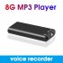Mini USB Pen Voice Digital Audio Recorder With 192Kbps Recording MP3 Player 3 In 1 Large Memory Storage Audio Recorder 8GB