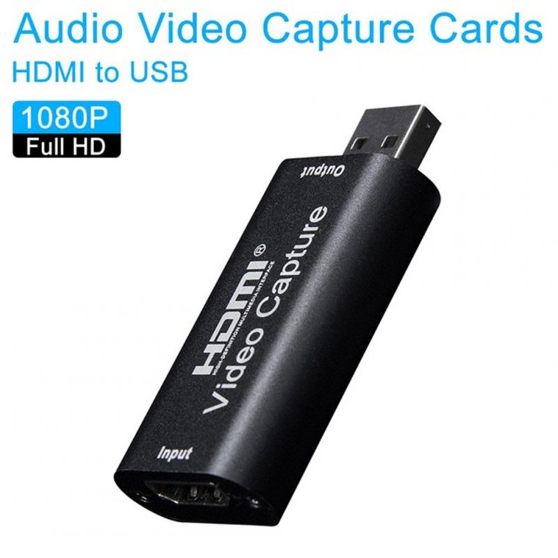 Mini Video Capture Card USB 2.0 HDMI Video Capture Grabber Phone Game Camera Capture Recording Box IOS To HDMI/ Type-C To HDMI Capture card