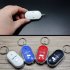 Mini Whistle Anti Lost Key Finder Wireless Smart Flashing Beeping Remote Lost Keyfinder Locator with LED Torch black