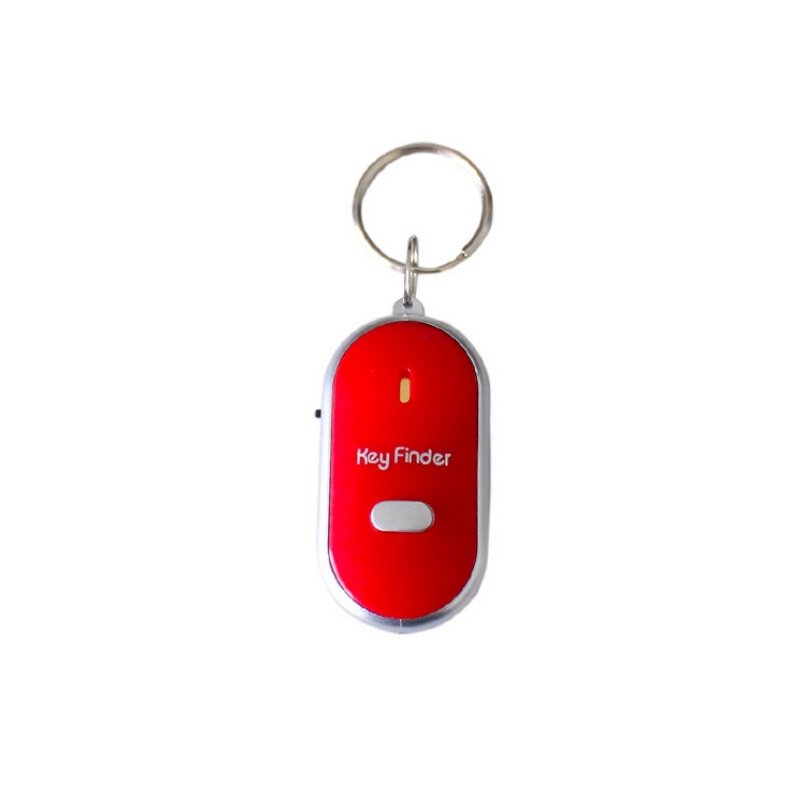 Mini Whistle Anti Lost Key Finder Wireless Smart Flashing Beeping Remote Lost Keyfinder Locator with LED Torch red