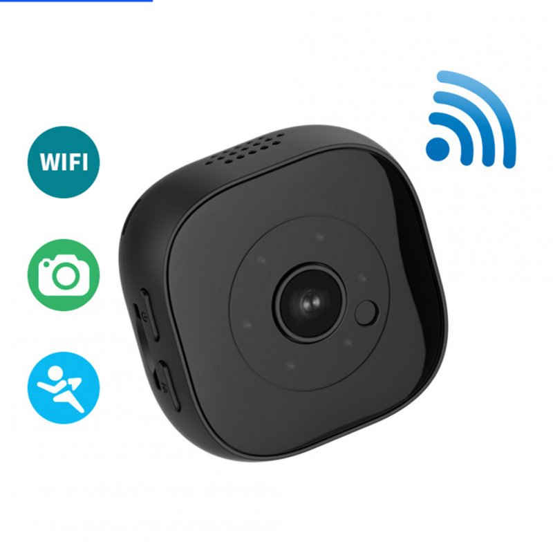 Mini WiFi Wireless Hidden Spy Camera H9 HD Waterproof Cams Home Security Battery Powered Motion Detection black