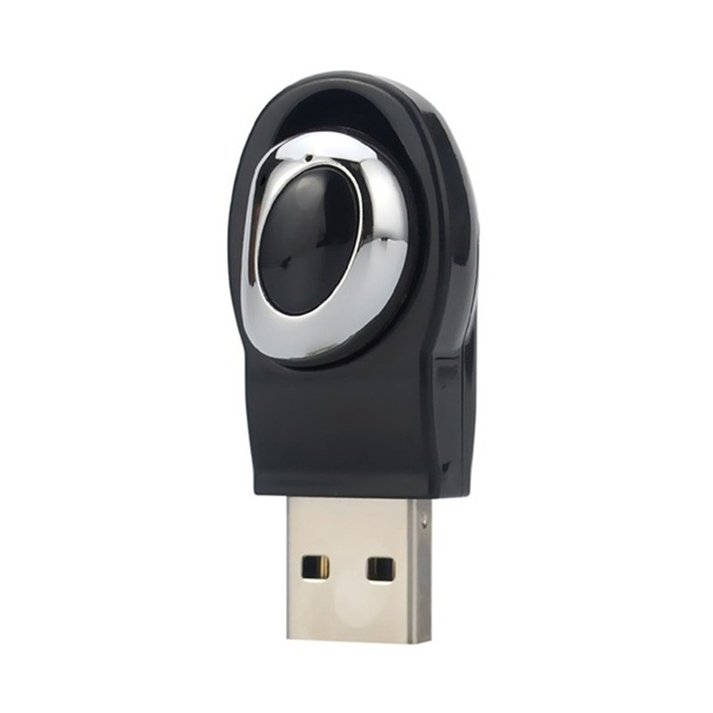 Mini Wireless Bluetooth Earphone Music Handsfree Headphone Headset In-ear USB Earpiece Invisible for Phone Black silver