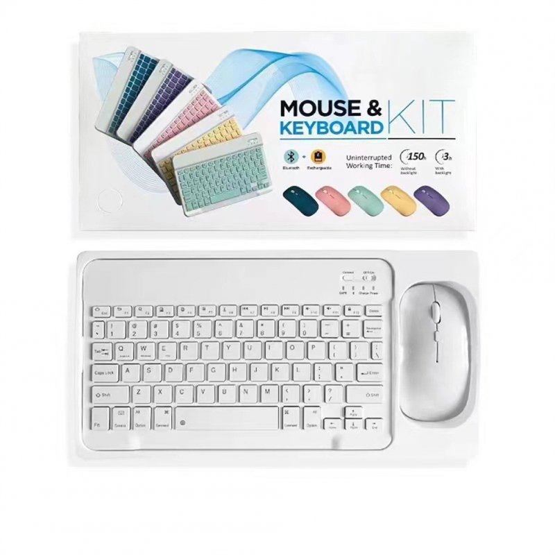 Mini Wireless Bluetooth Keyboard Mouse Set Rechargeable
