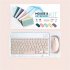 Mini Wireless Bluetooth Keyboard Mouse Set Rechargeable Compatible for Android IOS Windows Black