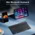Mini Wireless Bluetooth Keyboard Mouse Set Rechargeable Compatible for Android IOS Windows Purple