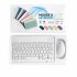 Mini Wireless Bluetooth Keyboard Mouse Set Rechargeable Compatible for Android IOS Windows light Green