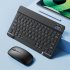 Mini Wireless Bluetooth Keyboard Mouse Set Rechargeable Compatible for Android IOS Windows Purple