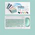 Mini Wireless Bluetooth Keyboard Mouse Set Rechargeable Compatible for Android IOS Windows light Green