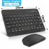 Mini Wireless Bluetooth Keyboard Mouse Set Rechargeable Compatible for Android IOS Windows sky Blue