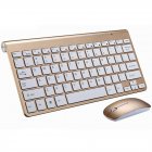 <span style='color:#F7840C'>Mini</span> Wireless Keyboard Mouse Set Waterproof 2.4G for Mac Apple <span style='color:#F7840C'>PC</span> Computer Gold