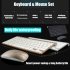 Mini Wireless Keyboard Mouse Set Waterproof 2 4G for Mac Apple PC Computer Gold