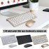 Mini Wireless Keyboard Mouse Set Waterproof 2 4G for Mac Apple PC Computer Gold