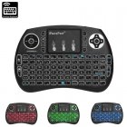 Mini Wireless Keyboard comes with colorful backlit buttons  It features 2 4GHz wireless connectivity and has a QWERTY layout with 92 keys  