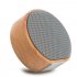Mini Wireless Stereo Bass Portable Music Bluetooth Speakers Support TF Card  Wood grain