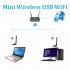 Mini Wireless WiFi Adapter 150 Mbps 20dBm Antenna USB WiFi Receiver Network Card 802 11b n g WiFi Adapter Mini WiFi Dongle black