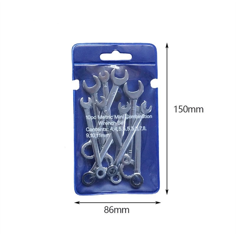 Mini Wrench Set Thin Wrench Set With Storage Pouches Open And Box End Wrench Set Prevent Slipping Portable Small Wrench