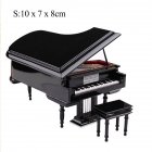 Miniature Piano Model  Mini Piano Musical Instrument Ornaments Display  10x7x8CM_No music