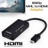 Mirco Usb To Hdmi Adapter Cable With Micro11pin Converter For Cellphone Tablet Tv Adapter   micro11PIN adapter