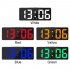 Mirror Digital Alarm Clock Voice Control Temperature Calendar Table Clock With Night Light Home Decoration black surface green light