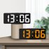 Mirror Digital Alarm Clock Voice Control Temperature Calendar Table Clock With Night Light Home Decoration black surface green light